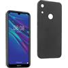 REY Cover in Gel TPU Nera per Huawei Y6 2019, Ultra Sottile 0,33 mm, Morbido Flessibile, Custodia Silicone