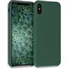 kwmobile Cover per Apple iPhone XS Max Custodia - Back Case per Smartphone in Silicone TPU - Protezione Gommata - verde muschio