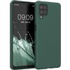 kwmobile Custodia Compatibile con Samsung Galaxy A12 Cover - Back Case per Smartphone in Silicone TPU - Protezione Gommata - verde militare