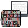 kwmobile Custodia Universale per eReader - Copertina in Neoprene Blu/Verde/Fucsia con Chiusura a Zip - Misura - Astuccio portatablet