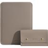 Yesmornsis Custodia imbottita in pelle PU per computer portatile da 15,3 pollici, compatibile con MacBook Air 15 A3114 M3, con custodia per caricabatterie, colore cammello