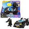 Fisher-Price Imaginext DC Super Friends - Metal Force Batmobile, veicolo attivabile con luci e suoni, personaggio Batman, lanciatore e 2 dischi inclusi, giocattolo per bambini, 3+ anni, JFJ68