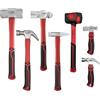 HOUSERAN Set di 7 martelli, martello da carpentiere da 680,4 g, martelli da carpentiere da 340,2 g, martelli a penna sferica da 368,5 g, martello a sfera da 0,9 kg, martello da ingegnere, martello in