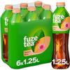 Fuze Tea, Bevanda Rinfrescante Analcolica di Té al Gusto Pesca e Rosa, con Zuccheri ed Edulcorante - 6 Bottiglie da 1.25 L