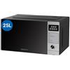 Daewoo MD-FP251GS-EU Microonde con griglia al quarzo, 25 litri di capacità, 850 W di potenza, 8 programmi, 5 livelli di potenza, pannello digitale, inox