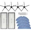 Home Times - Set di spazzole di ricambio per aspirapolvere Roborock T7S T7S Plus S7 riutilizzabili Hard Floor Expert Wet sostituzione spazzola filtro morbida in microfibra (11)