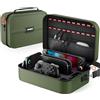 ZOZOVR Switch 2 Custodia per Nintendo Switch 2 (2025), custodia rigida portatile con protezione totale per viaggi, 20 slot per giochi, grande borsa antipolvere per Switch 2 accessori, verde scuro