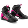 SHIMA EDGE VENTED - Scarpe da moto da donna in pelle, ventilate, protezione in pelle, con suola antiscivolo, supporto alla caviglia, chiusura lampo laterale (donna, ventilata, rosa, 40)