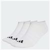 adidas Unisex - Adulto Thin&Light Sportswear No Show Socks 3 Pair Pack, white/white/black, 5-6 Years