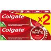 COLGATE - Dentifricio Bianchezza Max White One - Clinicamente testato per eliminare fino al 100% delle macchie superficiali - Confezione da 2 x 75 ml