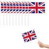 Rakiuty Bandiera UK Stick,Piccola Bandiera Degli UK,per Eventi Sportivi Memorial Day e Celebrazioni Nazionali,14X21 cm,10 pezzi