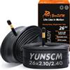 YunSCM 2PCS 52/62-559 26 pollice Camera d'aria 26x2.10/2.125/2.25/2.35/2.40 AV48mm Valve Compatibile Ispessimento 26 pollice bike Camere d'aria 26X2.10 26x2.125 26x2.25 26x2.3 26x2.35 26x2.40