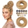 Sibba Set Di 9 Fasce Per Capelli Elastiche A Pettine - Cerchi Stretch In Plastica, Nero/Caffè/Tartaruga, Accessorio Anni '90 Per Donne E Ragazze - 2