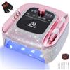 ANBEISTEE 2-in-1 Fresa per Unghie & UV Luce per Unghie, Professional Ricaricabile 45000 RPM Electric Fresa per Unghie, Adatto per Qualsiasi Manicure, Pedicure, Rimozione Lucidatura gel Unghie Acrilico