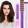 CWAWF Set di extension per capelli, capelli glitterati, extension per capelli, tinsel (viola clip)