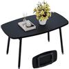 WOHOMO Tavolino da caffè pieghevole - Tavolino moderno per soggiorn ,Tavolo da Pieghevole con Sistema di Blocco di Sicurezza ,80 x 40 x 45 cm, Nero