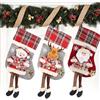 DELAESI Calze natalizie, 3 pezzi, calze di Babbo Natale, calze di Babbo Natale, personalizzate, per camino, parete, albero di Natale, scale
