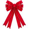 YUYWWAN Grandi Fiocchi per Albero di Natale, Rossi Fiocchi Albero di Natale, Fiocco Decorativo Natanale Classico, per Ghirlande, Scale, Camino, Matrimoni, Vacanze, Decorazioni per La Casa (Rosso-G)