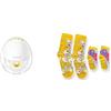 Medela Motion InBra + Medela Calzini coordinati mamma-bambino | Edizione limitata dell'artista svizzera Yael Anders | Parte della campagna With You, Every Step of the Way