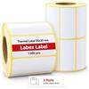 labex label Etichette termiche 65x30 mm su rotolo - Etichette Prodotti Adesive per Stampante Termica - 3 rotoli 3000 etichette - Senza nastro - TSC Godex compatibili - Labex Label