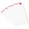 PATIKIL 7,1x2 Segnalibro Righello, 10pz Scatto Righello Pagina Segnalibro Libro Segna Misurazione Strumenti per A6 Raccoglitore a 6 fori Notebook, Rosa Cuore Forma