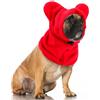 YUSHWENPTY Cappello Invernali per Cani Gattino Morbido Caldo Cappelli per Animali Domestici con Orecchie Protezione Contro il Rumore Cappuccio per la Testa e il Collo Cucciolo per Freddo Invernale,M (Rosso)