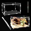 ZHITENG 360°Terrario per Rettili Acrilico, 20x12x12cm Terrarium Acrilico(A)