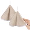 VIVOTE Asciugamani rotondi da cucina in microfibra super morbidi e ad asciugatura rapida, asciugamani da appendere per bagno (marrone chiaro, 2 pezzi, 50 x 50 cm)