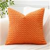 Artscope Federe Cuscini in Velluto a Coste per Divano 50x50cm Copricuscini di Bolla Geometrico Decorativa per Salotto Moderno Cuscino per Camera da Letto, Arancione