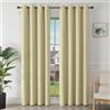 Joydeco Tende Oscuranti per Interni 2 Pezzi L 140 x A 200, Tende Termiche Isolanti con Occhielli per Soggiorno e Camera da Letto Moderne Blackout Curtains, Beige