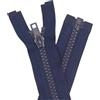 YaHoGa 2 pezzi 33 cm cerniera plastica 5 mm divisibile chiusura lampo per giacche blu scuro