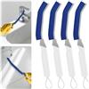 TQRR 4 Pezzi Spazzola Per la Pulizia Delle Fessure - Spazzola Fughe Piastrelle, Multifunzionale Spazzola per Pulire Doccia Casa, Cucine, Bagno, Finestra, Wc (4, Blu lichene)