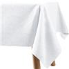 Filumi Tovaglia 140x340 cm bianco, lavabile, per interni ed esterni, motivo geometrico Manil