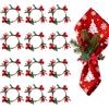 ACTOYS Portatovaglioli Natalizi, Porta Tovaglioli Natale, Ferma Tovaglioli Natalizi, Anelli di Porta Tovagliolo, Portatovaglioli, Addobbi Tavola Natalizia, Capodanno (Bacche rosse, S)