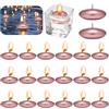 Meenewching 20 Pezzi Candele Galleggianti Candele in Metallo Rosa Oro, Candele Galleggianti Non Profumate Metallizzate 37mm Candele Decorative Galleggianti per Matrimonio, Feste in Piscina, SPA, Vasca da Bagno