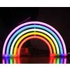 DAKABUKA Insegne al neon arcobaleno, luci notturne per decorazione da parete, funzionamento USB o a batteria, per camera da letto, cameretta dei bambini, soggiorno, bar, decorazione natalizia
