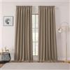 Joydeco Tende Oscuranti per Interni con Fettuccia 2 Pezzi L 140 x A 245 CM, Tende Termica Isolante Freddo e Caldo per Finestra Binario Camera da Letto e Soggiorno, Cachi