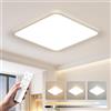 EASY EAGLE Plafoniera LED Soffitto Dimmerabile con Telecomando, 40CM 42W | 3000K-6500K Lampada da Soffitto LED Moderno per Camera da Letto soggiorno Cucina Balcone Bagno Ufficio, Bianco