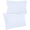 npluseins federe in tinta unita in confezione da 2 e dal design discreto 1154.1498, 40 x 60 cm, bianco