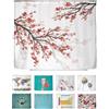 arteneur® - Tenda da doccia antimuffa, 240 x 200 cm, materiale riciclato Öko-Tex Standard 100, orlo zavorrato, non trasparente, impermeabile, lavabile, con 16 anelli, motivo: fiori di ciliegio