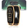 LELNOOS Cover Chiave Auto, Silicone Custodia Chiave Protettiva Copri Chiavi per Ford Mondeo MK5 Fiesta Kuga Focus MK3 S-Max Galaxy Mustang Ka Puma Ecosport Edge Transit Tourneo Connect Custom