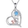 YFN Elefante Collana in argento Sterling Ciondolo Pietra di Nascita Animale Fortunato Gioielli Laurea Compleanno Regalo Per Donne