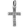 NKlaus 31 mm croce Maori ciondolo a catena polinesiano in argento 925 ossidato 14029