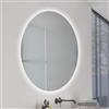 M Ledme - Specchio da bagno con luce 50X70cm, specchio circolare rotondo 20W, dimmerabile, 3 colori di luce, interruttore touch, vetro temperato HD, IP44, LM9304.