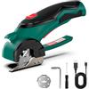 HYCHIKA BETTER TOOLS FOR BETTER LIFE HYCHIKA Taglierina Elettrico Rotante 4V, Forbici Elettriche per Tessuti Wireless 300 giri/min, Taglierino Elettrico con 2 lame e un LED, Adatto per tessuti, Cucito, Pelle, Tappeti, Cartone e plastica