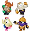 Fall Guys: Ultimate Knockout - Mini figure da collezione ufficiali da 4 cm, Hero Squad, confezione da 4 con Elder Dwarf, Fairycorn, Champ e Golden Knight