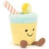 Jellycat Amuseables Lemonade, morbido peluche, 12 cm x 9 cm x 8 cm, giallo e verde menta