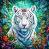 HUADADA Puzzle età 14+ per adulti 1024, puzzle per adulti, gioco di puzzle per famiglia, regali di compleanno. Sfida ad alta difficoltà, tigre bianca