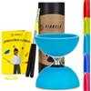 Diabolo Freizeitsport Set giocoliere Pro con cuscinetti a sfera, filo di ricambio (160 cm) e istruzioni stampate. Confezione da regalare.