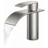 FORIOUS Rubinetto da Bagno, in Acciaio Inox a Cascata con Altezza di Uscita 80 MM, Miscelatore Monocomando per Acqua Fredda e Calda in Bagno, Risparmio D'acqua, Risparmio Energetico